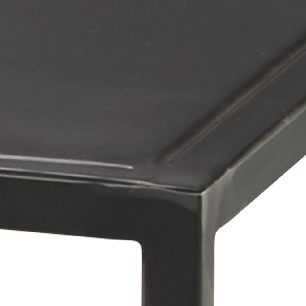 Element Shelved Console Table, Black Iron