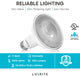 Luxrite LED PAR30 Flood Light Bulb 3500K Dimmable Wet Rated 12 Pack