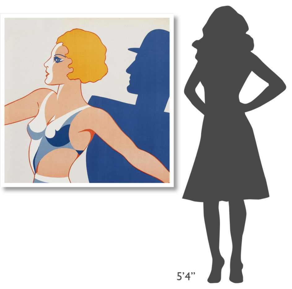 "Vintage Film Posters: Tango Movies "Tangoflickan" - Detail" Print, 42"x42"
