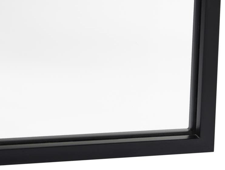 Mila Arched Metal Framed Wall Mirror, Black - 22"x65"