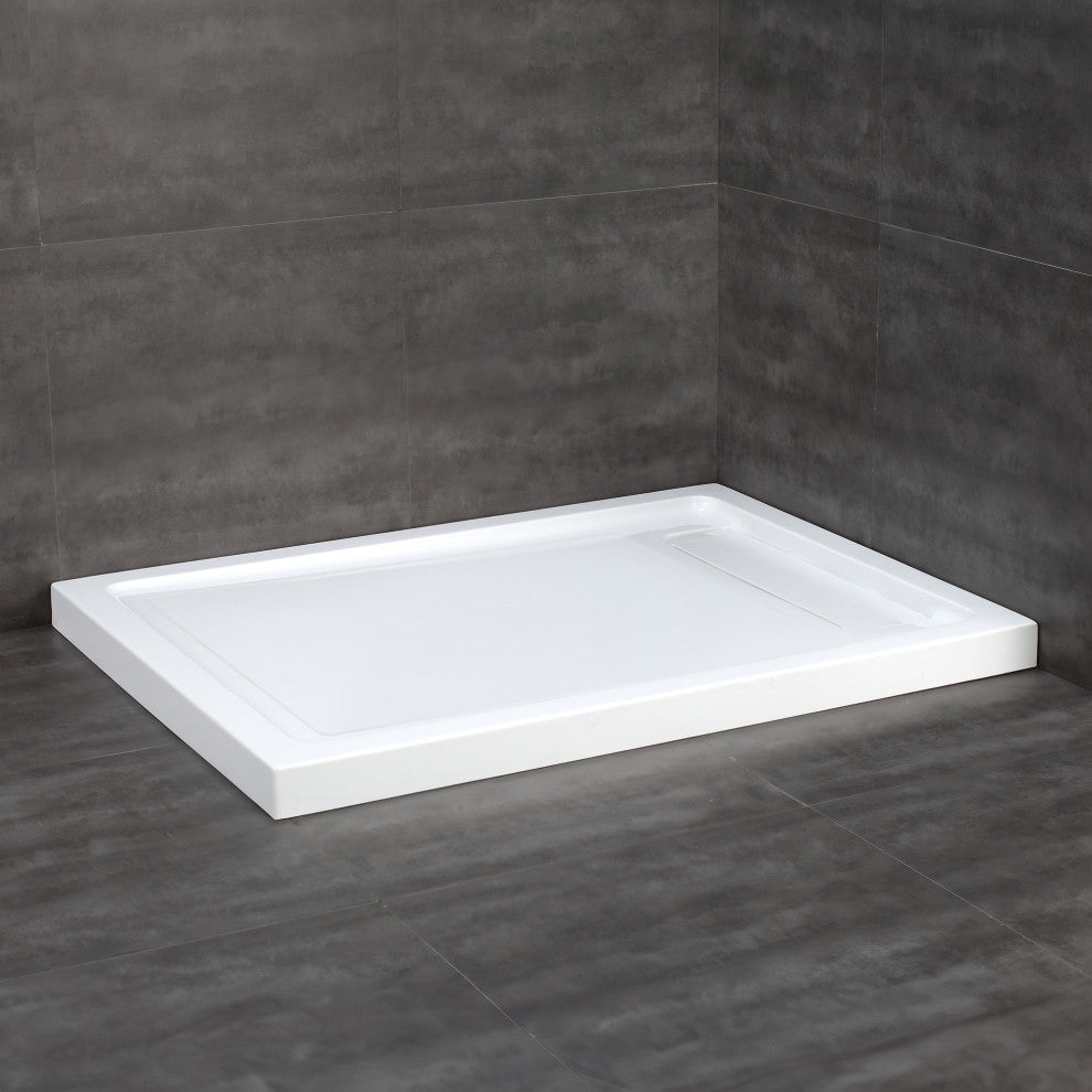 Bel Soft-Close Base/Door Alcove Shower Kit, Satin Nickel, 48"