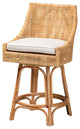 Ruby Natural Brown Rattan Collection, Counter Stool