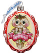 Noel Owl Keepsake Glass Ornament