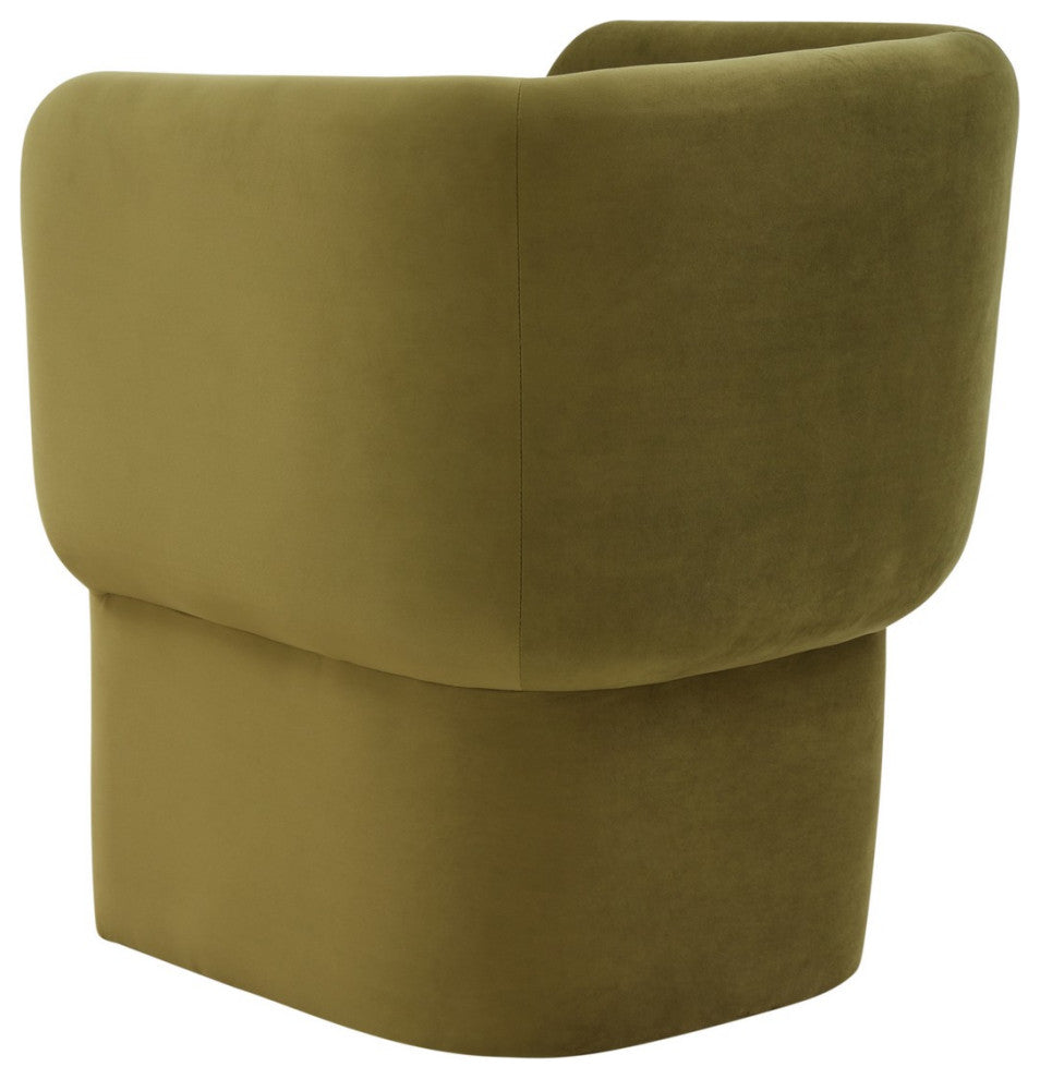 Safavieh Couture Wally Velvet Accent Chair, Olive Green