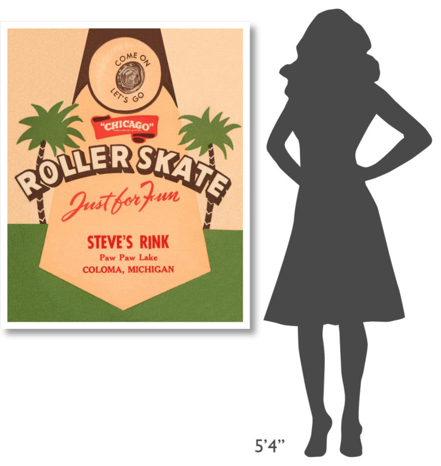 "Roller Skate Just for Fun" Digital Paper Print by Retrorollers, 37"x46"