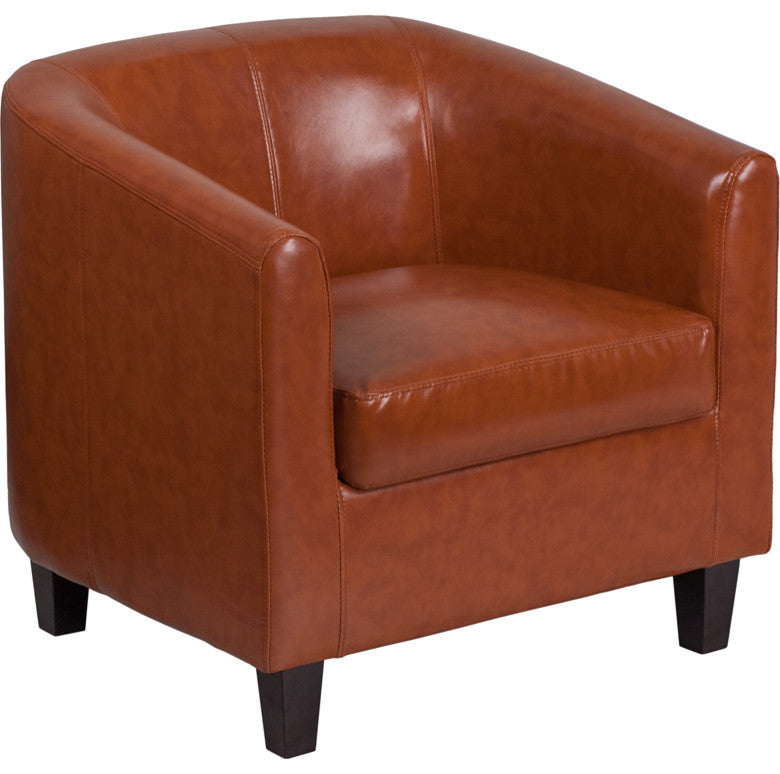 Cognac Leather Lounge Chair