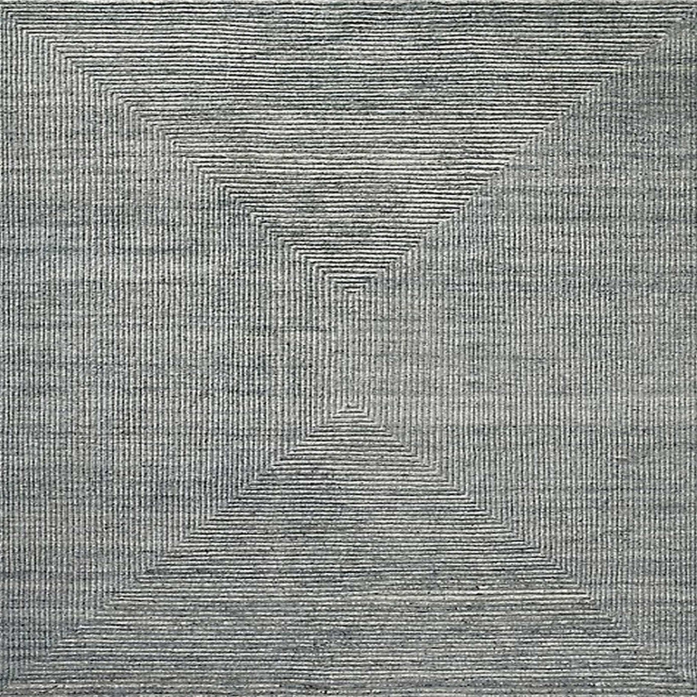 Ahgly Company Indoor Square Mid-Century Modern Area Rugs, 3' Square