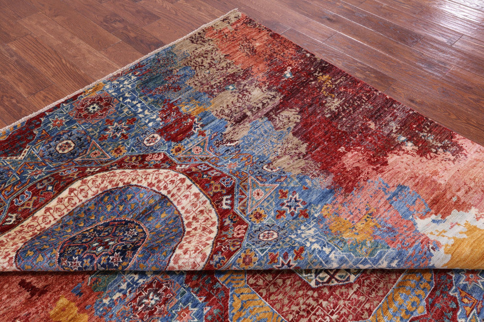 Modern Mamluk Hand-Knotted Wool Rug 8' 3" X 11' 5" - Q12410