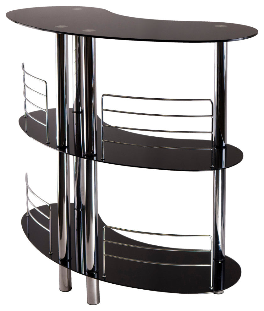 Martini Entertainment Bar, Black and Chrome