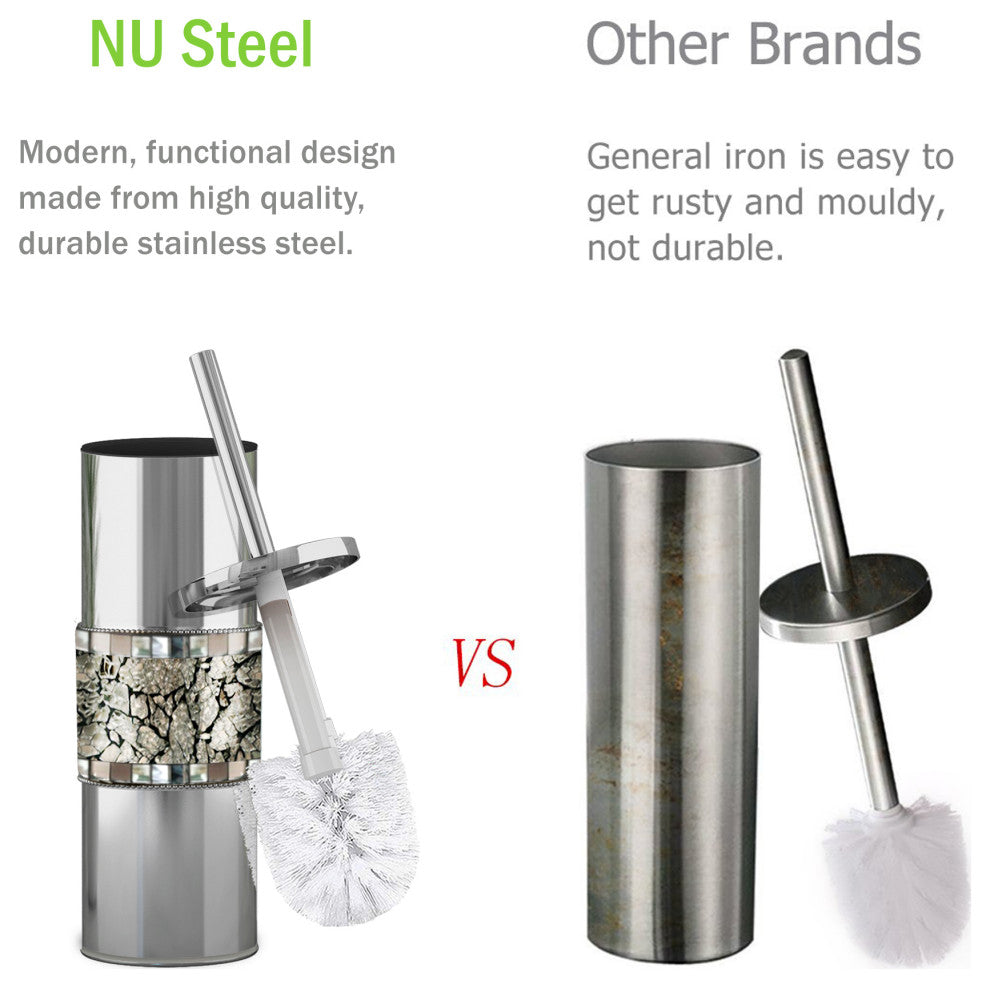 nu steel Iceberg Ice Toilet Brush Holder