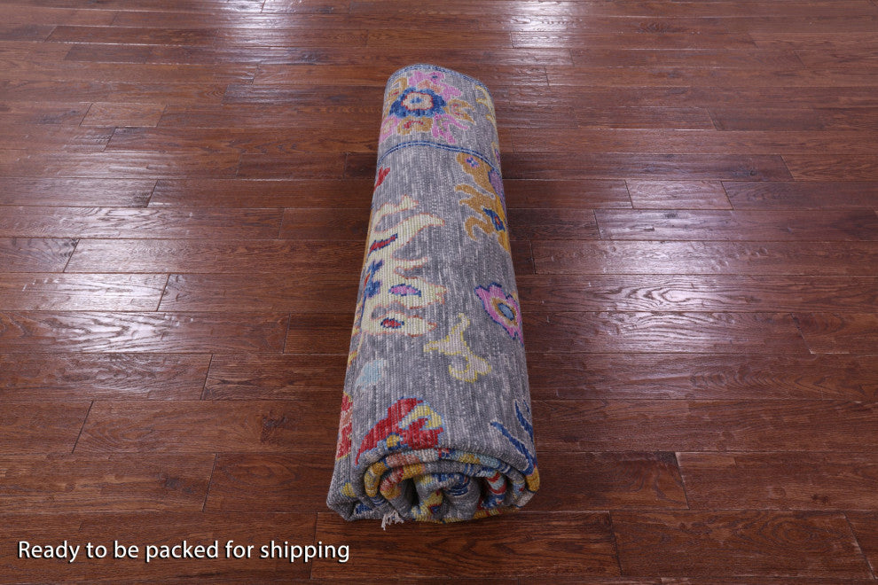 8' 1" X 9' 11" Turkish Oushak Hand-Knotted Wool Rug - Q14835