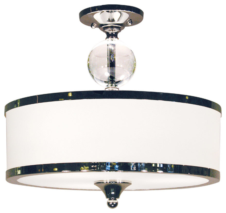 3 Light Semi-Flush Mount Chrome