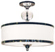 3 Light Semi-Flush Mount Chrome