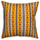 Folk Flower Pattern, Yellow Throw Pillow Cover, 20"x20"