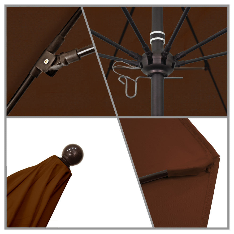Fiberglass Umbrella Bronze, Bay Brown