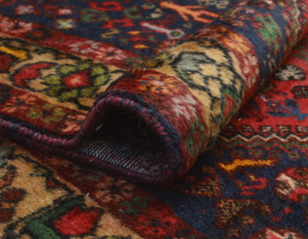 Fine Vintage Distressed Hester Red Rug