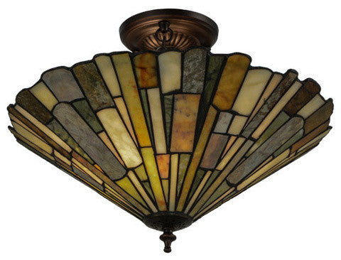 17" W Delta Jadestone Semi-Flush Mount