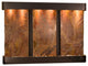 Olympus Falls Water Fountain, Brown Marble, Blackened Copper, Round