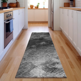 Premium Machine Washable Mayfield AMF590 Gray 2'3" x 7'6" Runner Rug