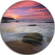 Beautiful Guincho Beach In Portugal, Seascape Disc Metal Artwork, 36"