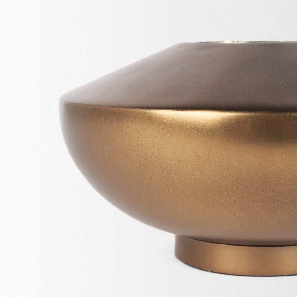 Quiana Large Gold Metal Vase