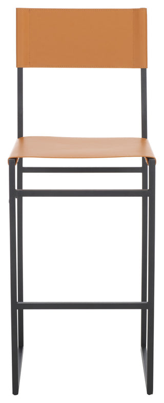 Safavieh Layne Barstool, Cognac/Black, Cognac/Black