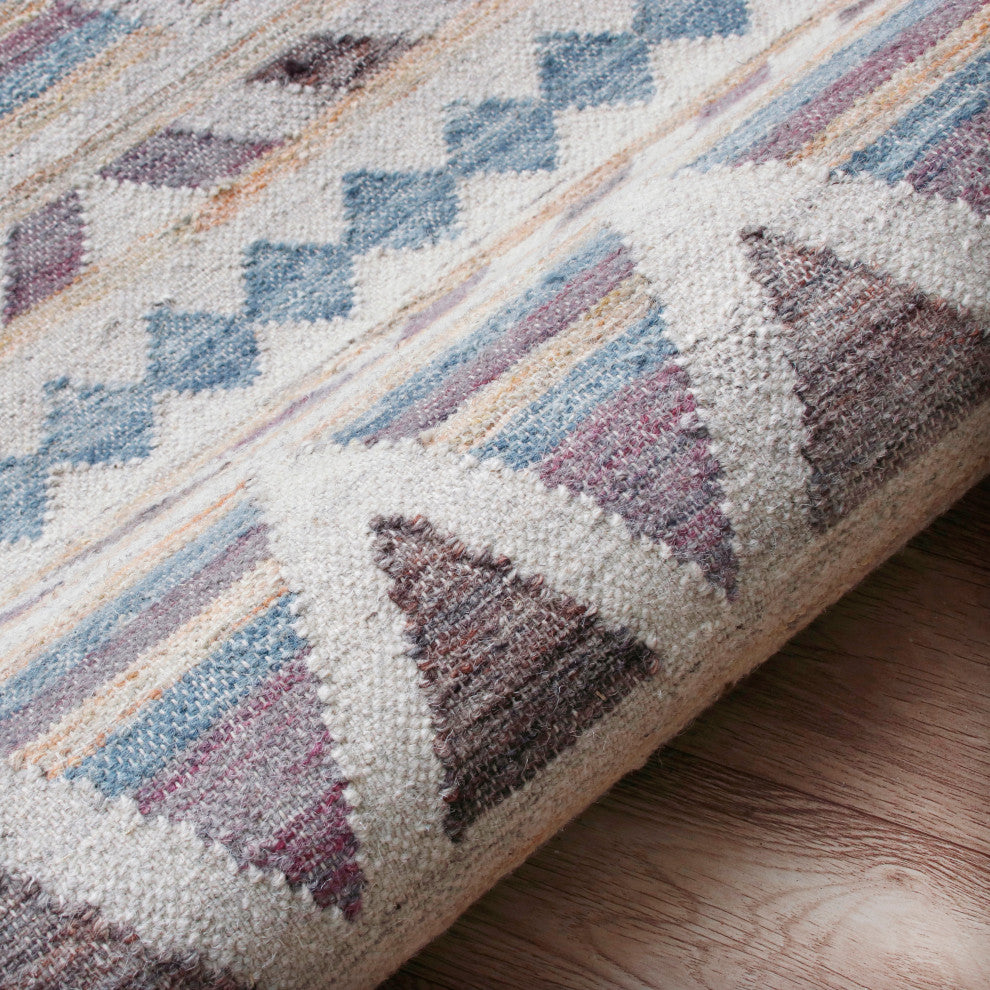 Diamond Dynasty Handwoven Jute and Cotton Dhurrie Area Rug, 2' X 3'