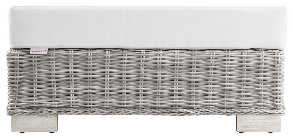Lounge Sectional Sofa Chair Set, Rattan, Wicker, Gray White, Outdoor