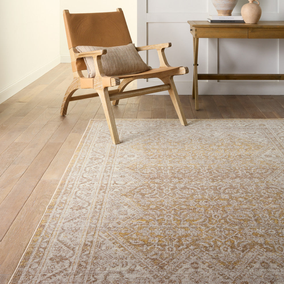 Vibe by Jaipur Living Harriet Medallion Gold/ Light Gray Area Rug 8'X10'