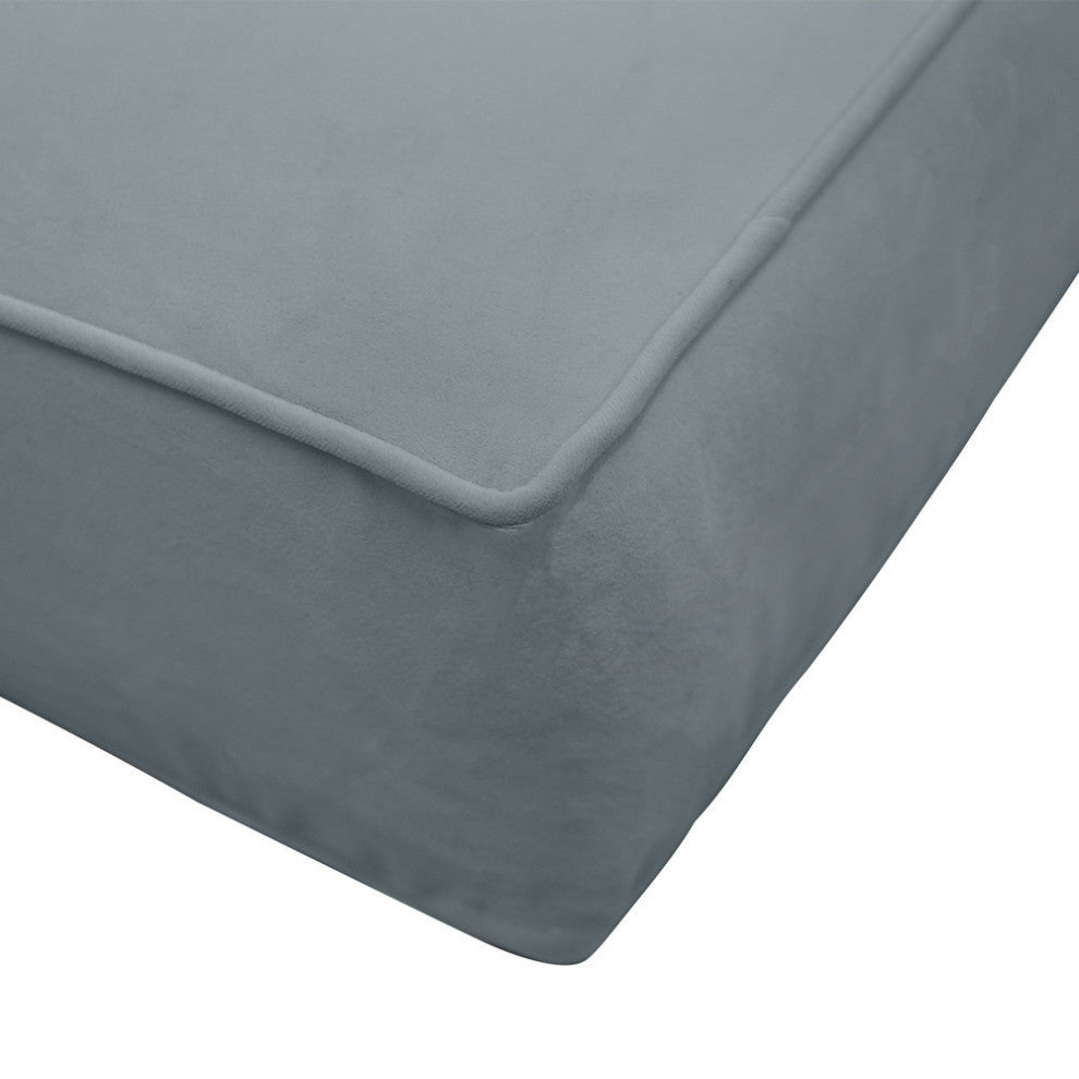 Same Pipe 6" Twin-XL 80x39x6 Velvet Indoor Daybed Mattress |COVER ONLY|-AD347