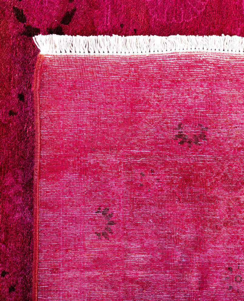 Overdyed One-of-a-Kind Hand-Knotted Area Rug Purple, 6' 1" x 9' 1"
