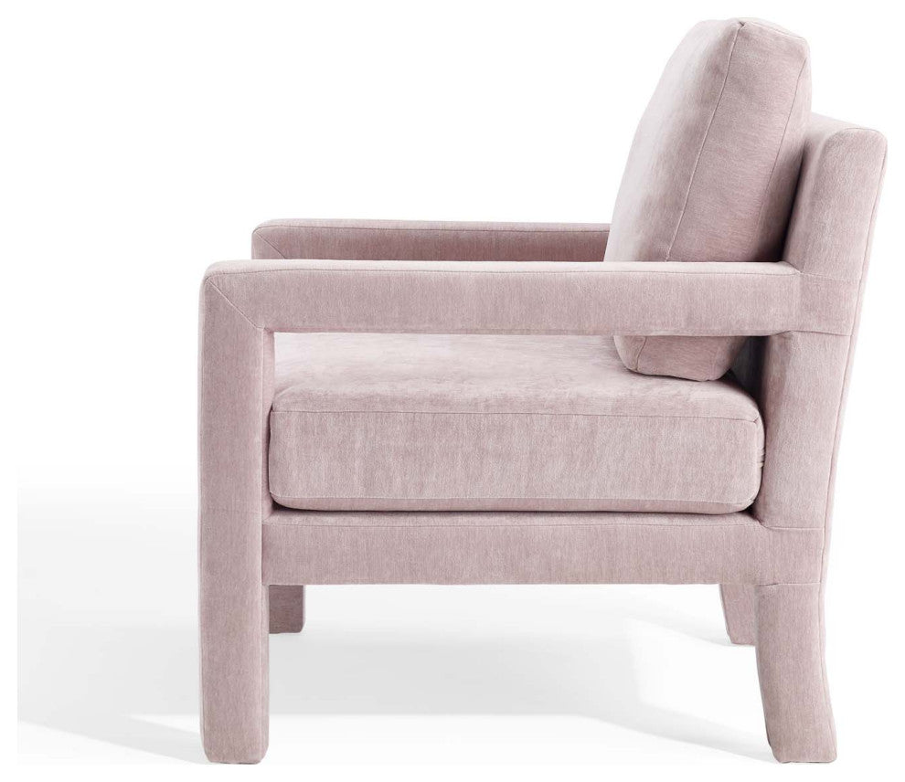 Armchair Accent Chair, Velvet, Pink, Modern, Living Lounge Hotel Hospitality