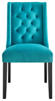 Baronet Performance Velvet Dining Chairs, Set of 2, Blue