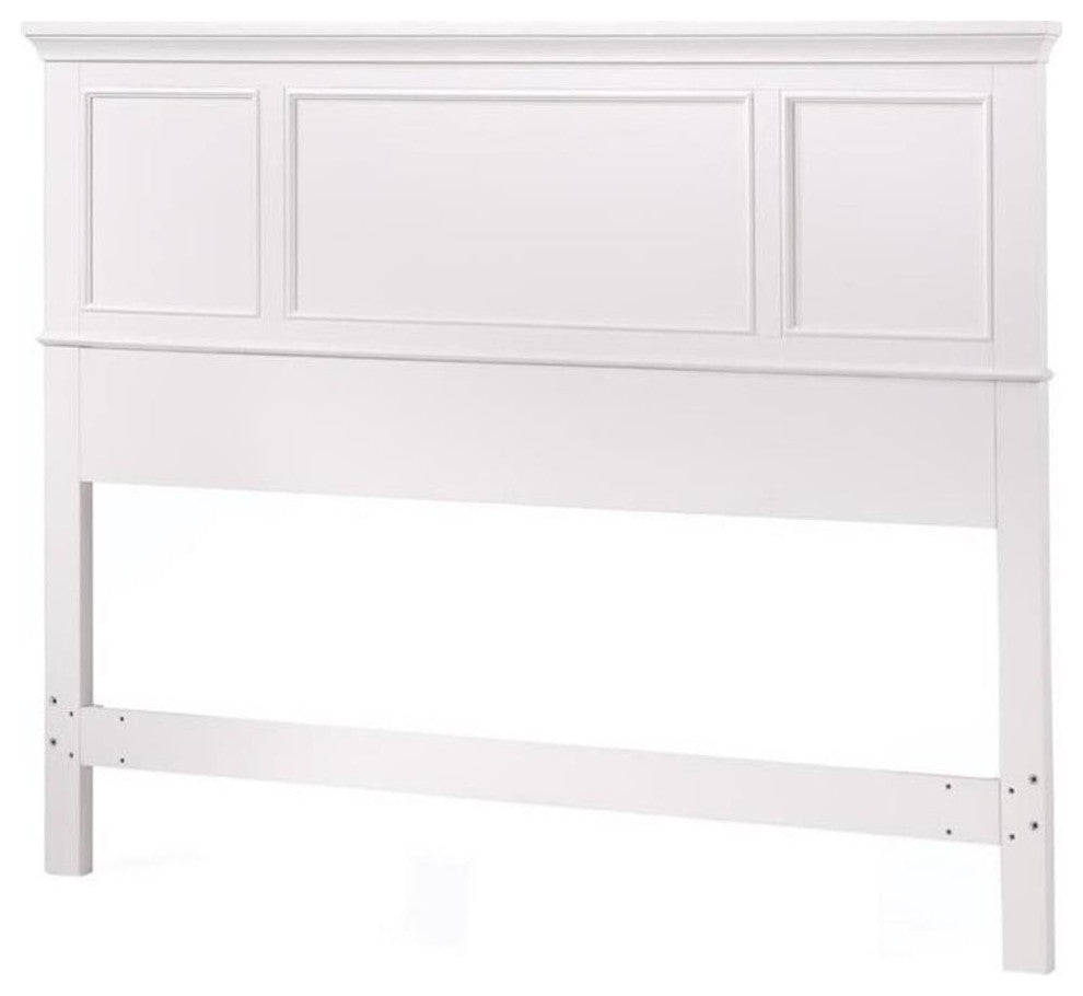 Homestyles Naples Wood Queen Headboard in Off White