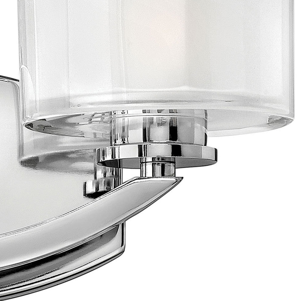 Hinkley Meridian Small Two Light Vanity, Chrome