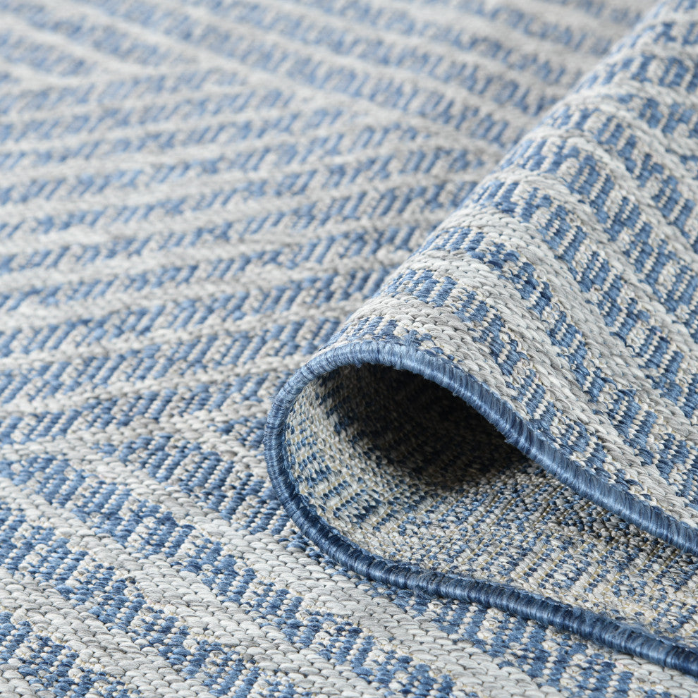 Maryland Abbel Runner, Blue, 2'4" x 8', Geometric
