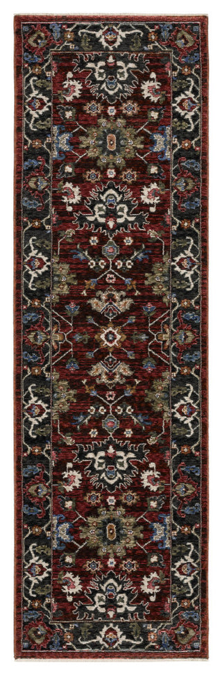 Oriental Weavers Hastings HA03V Floral Rug, Red, 6'7"x9'6"