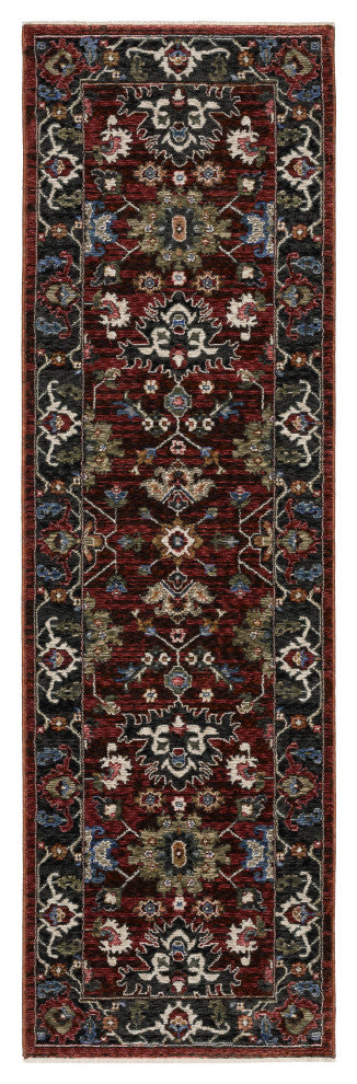 Oriental Weavers Hastings HA03V Floral Rug, Red, 6'7"x9'6"