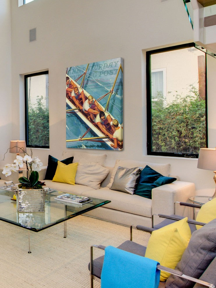 "Scullers" Painting Print on Canvas by Michael Dolas