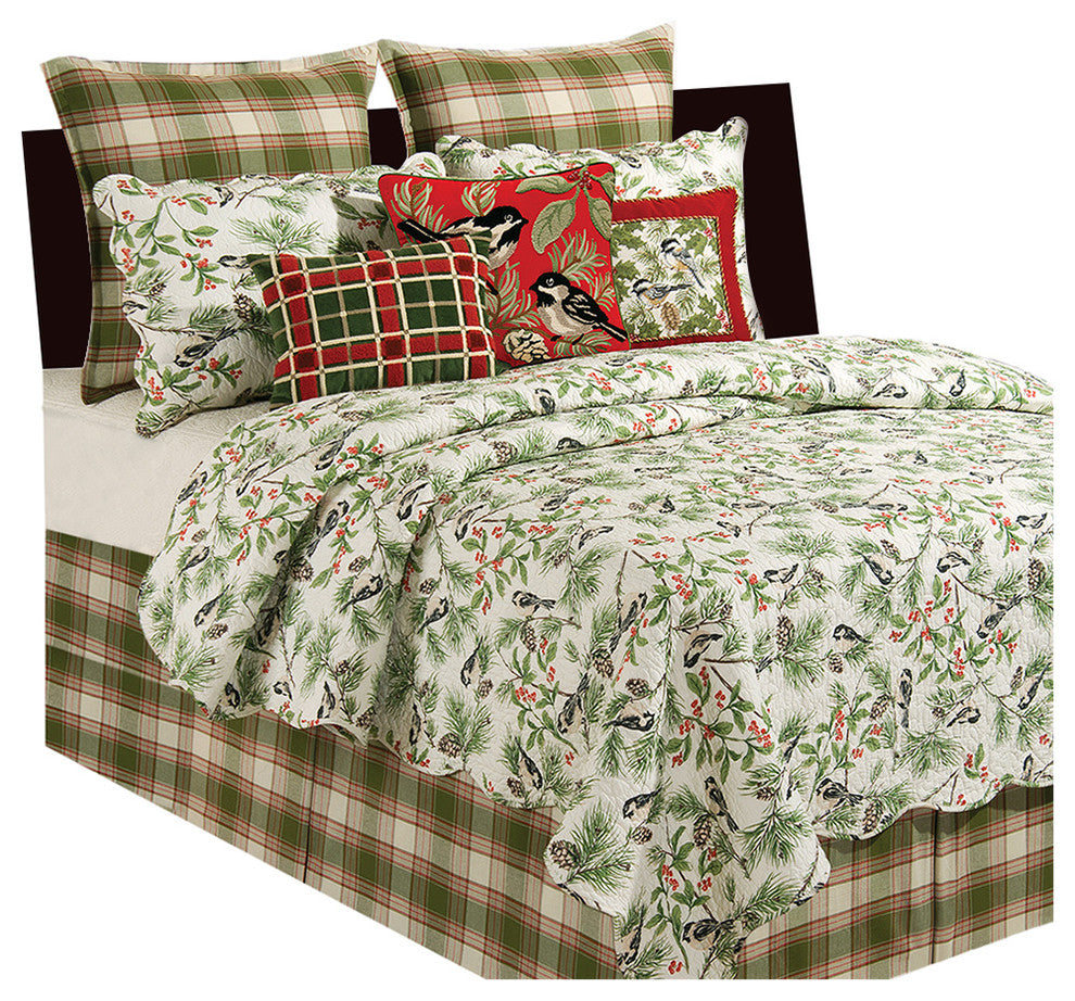 Chickadee Twin Bed Skirt by April Cornell