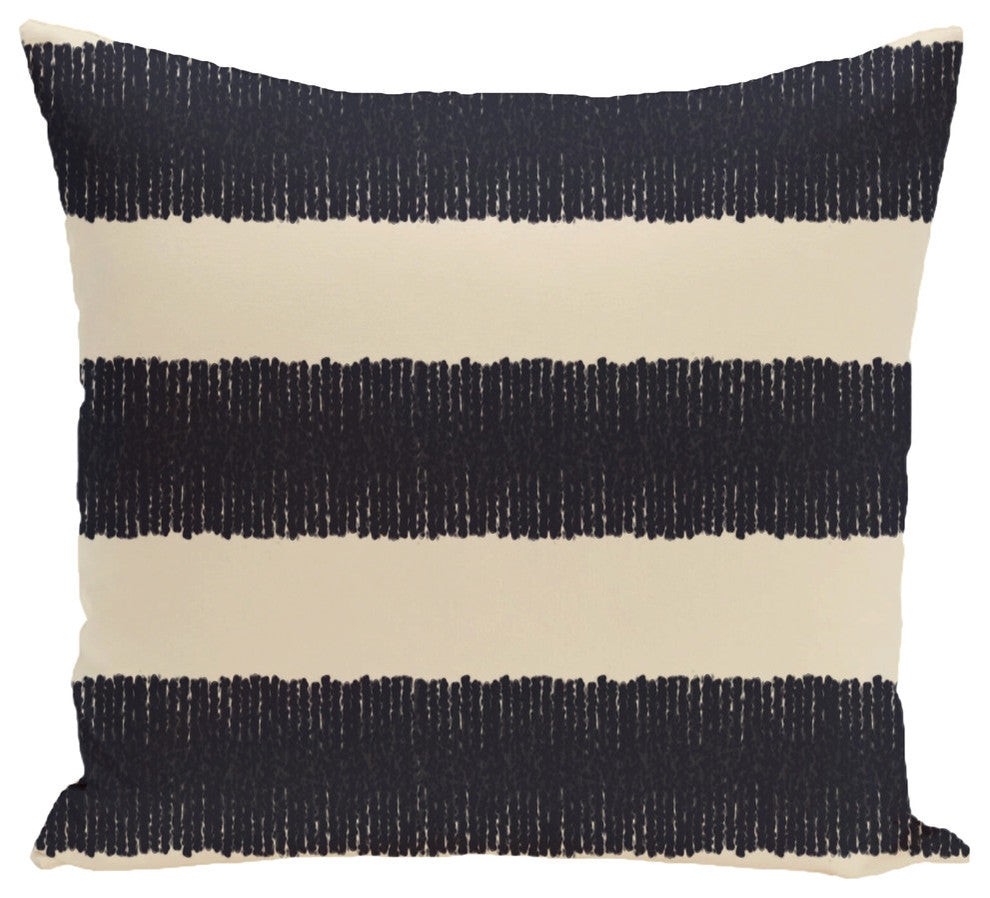 Twisted Stripe Stripe Print Pillow, Navy Blue, 16"x16"
