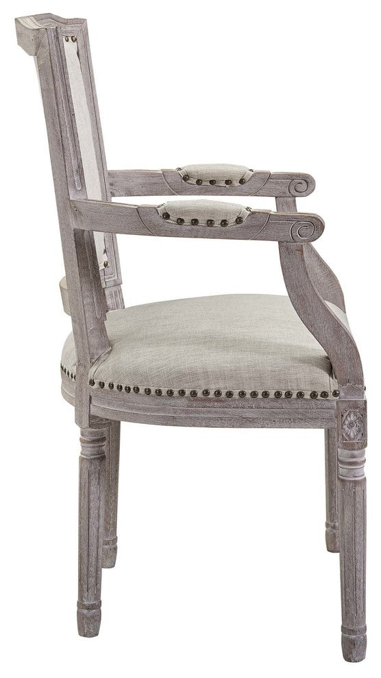 Penchant Dining Armchair Upholstered Fabric Set of 2