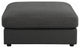 Upholstered Rectangular Ottoman, Charcoal