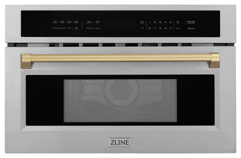 ZLINE 30" Microwave Oven, Stainless With Champagne Bronze MWOZ-30-CB