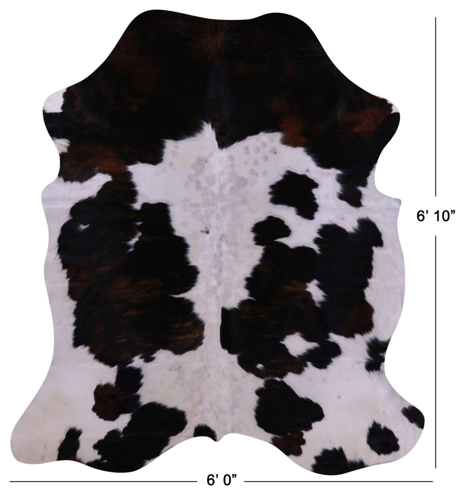6' 10" X 6' 0" Natural Cowhide Rug C1855