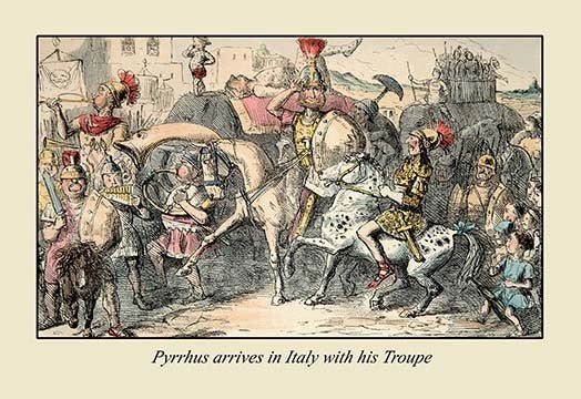 Pyrrhus Arrives in Italy with His Troupe - Gallery Wrapped Canvas Art 28" x 42"