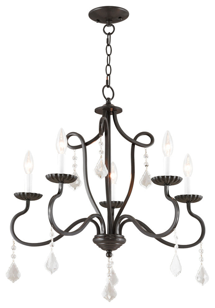 Callisto 5-Light Chandelier, English Bronze