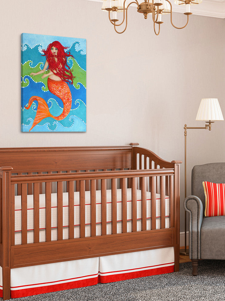 Marmont Hill, "Dancing Mermaid" by Nicola Joyner Print on Wrapped Canvas, 30x45