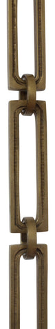 Brass Rectangle Chandelier Chain, Various Finishes, Antique Brass, H80