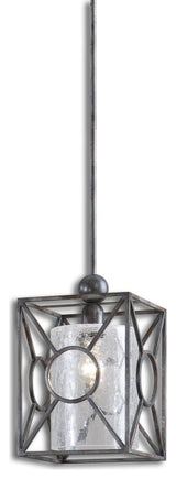 Uttermost 21978 Arbela 9"W Contemporary Designer Mini Pendant - Rust Black with